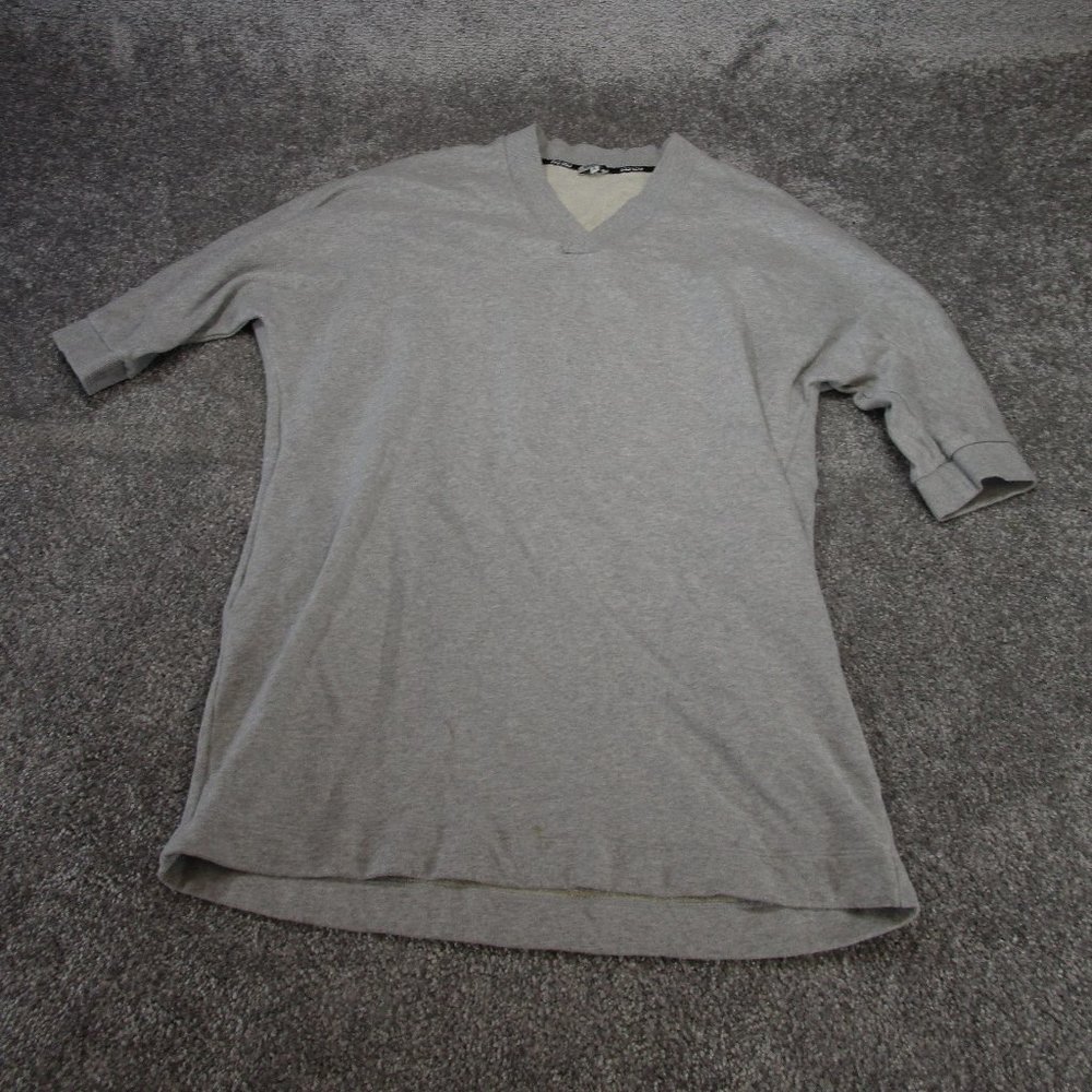 Kenzo Sweater Dress Womens Xl Gray Cotton Fleece Logo Spellout